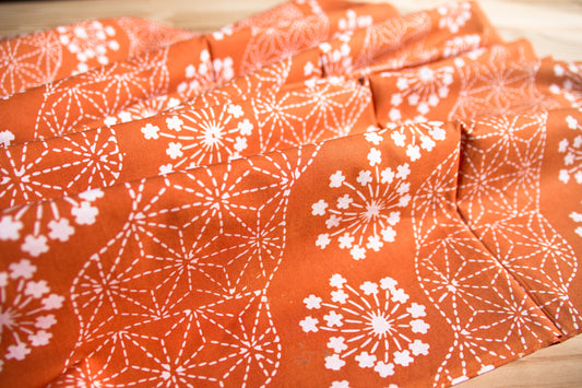 Indonesian batik cap - cotton fabric - dandelion