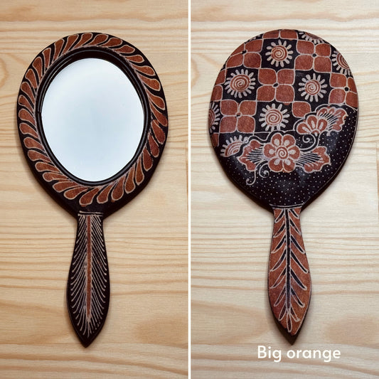 Batik wooden mirror L