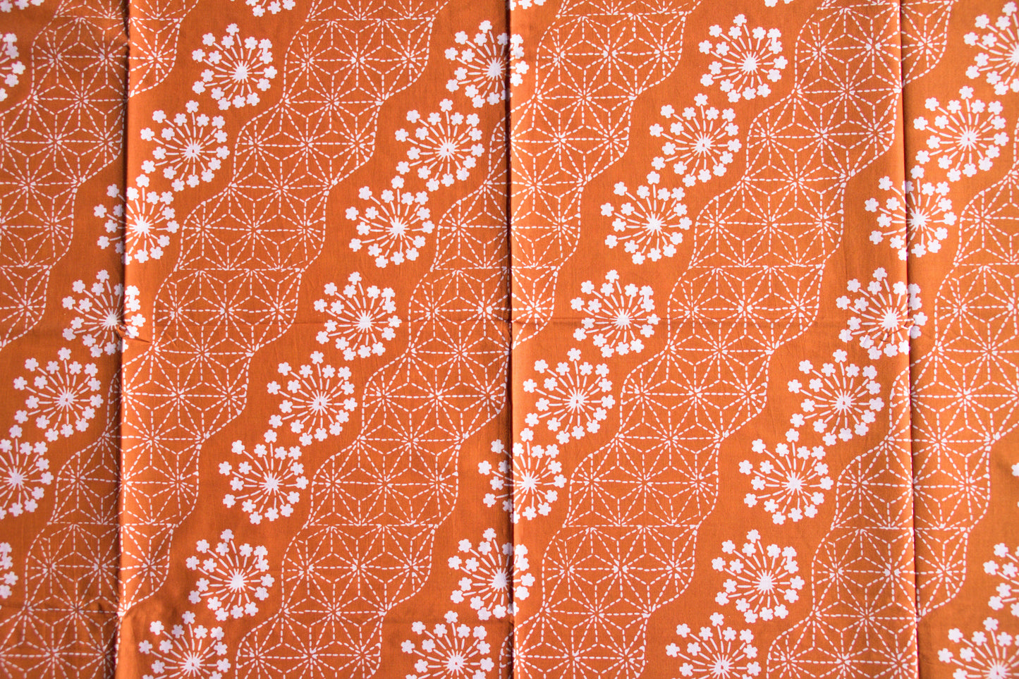 Indonesian batik cap - cotton fabric - dandelion