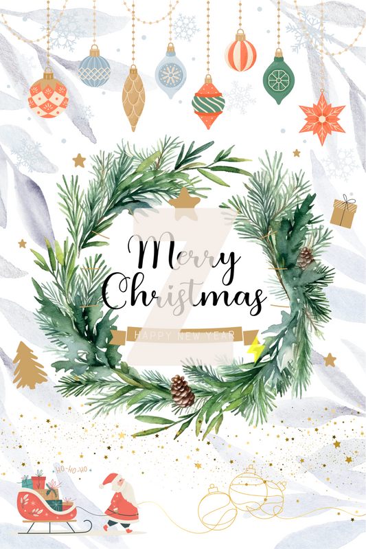 Printable Christmas card 4”x6” / 100x150 mm | Freebie 2024 n° 1