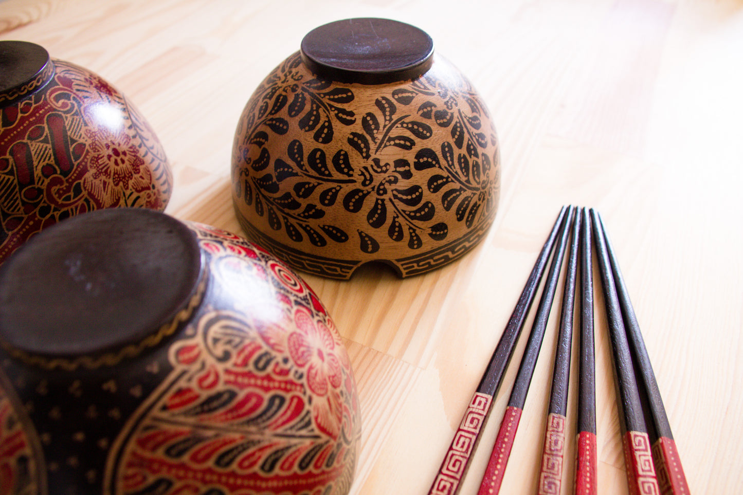 Batik wooden bowl