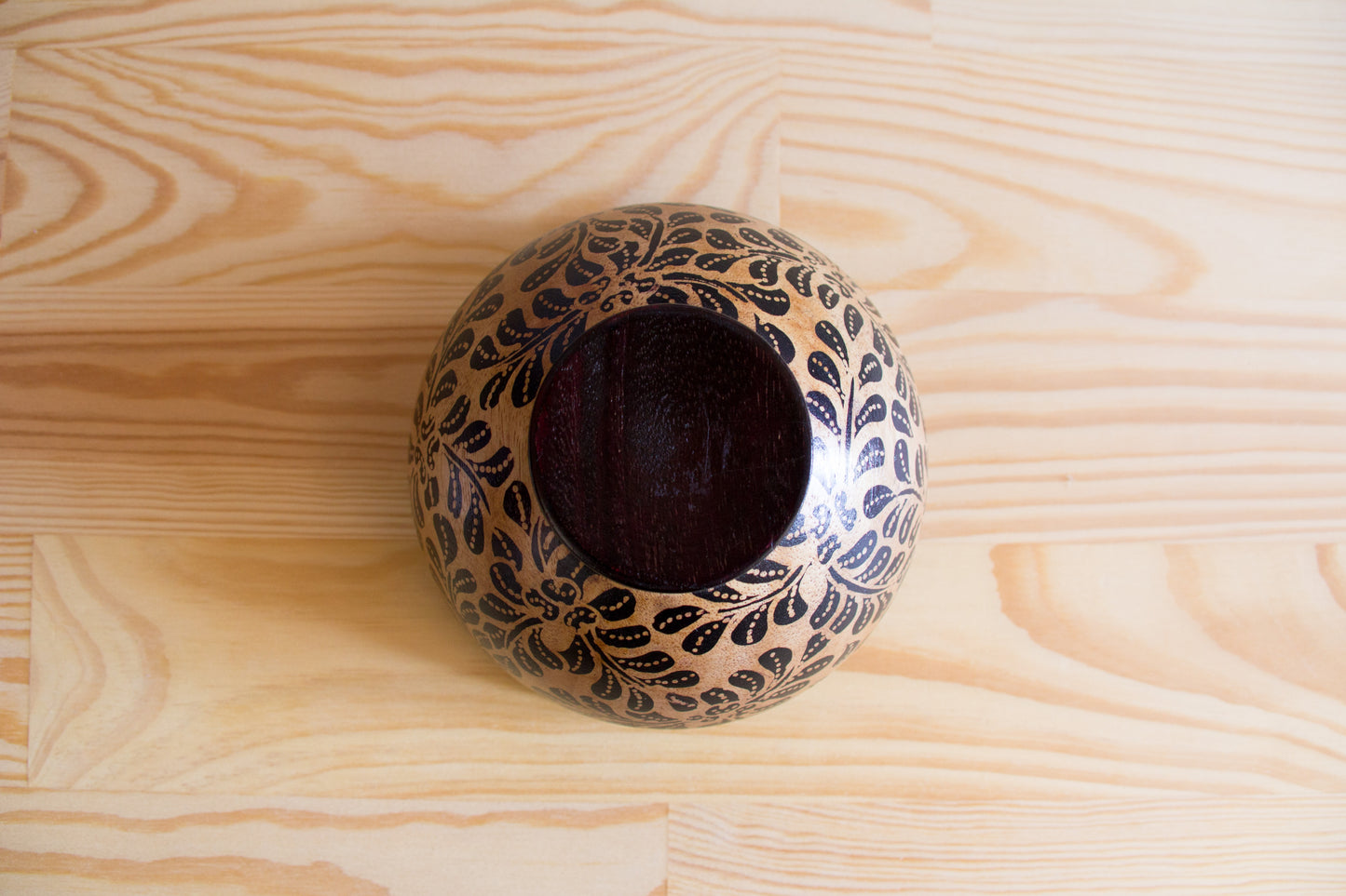 Batik wooden bowl