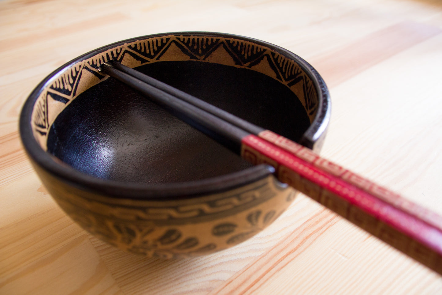 Batik wooden bowl