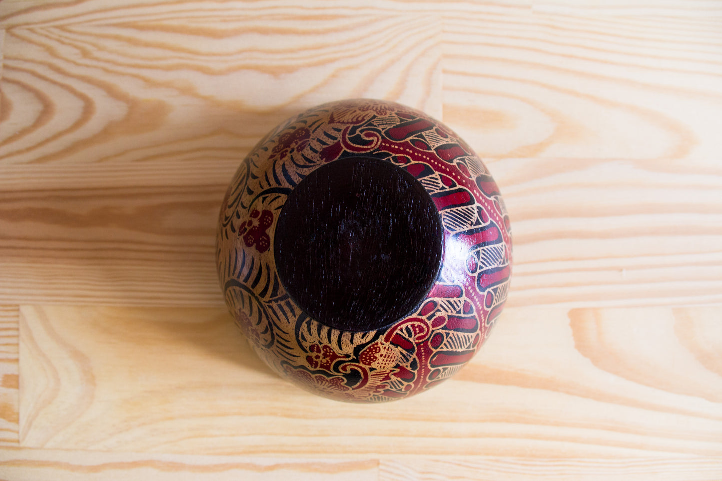 Batik wooden bowl