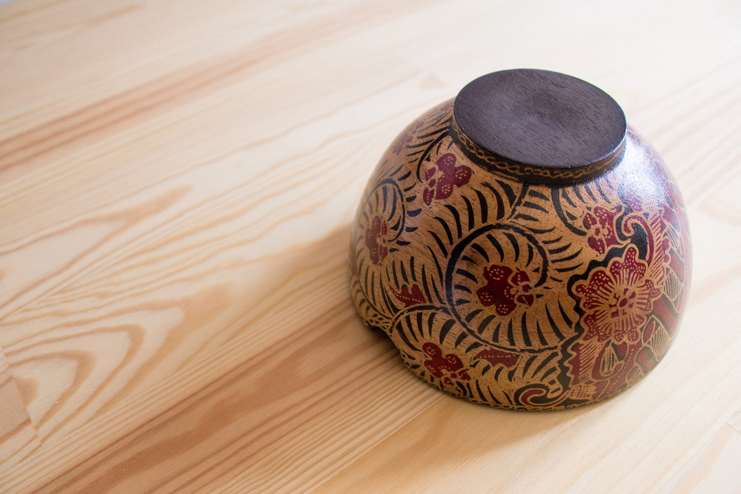 Batik wooden bowl