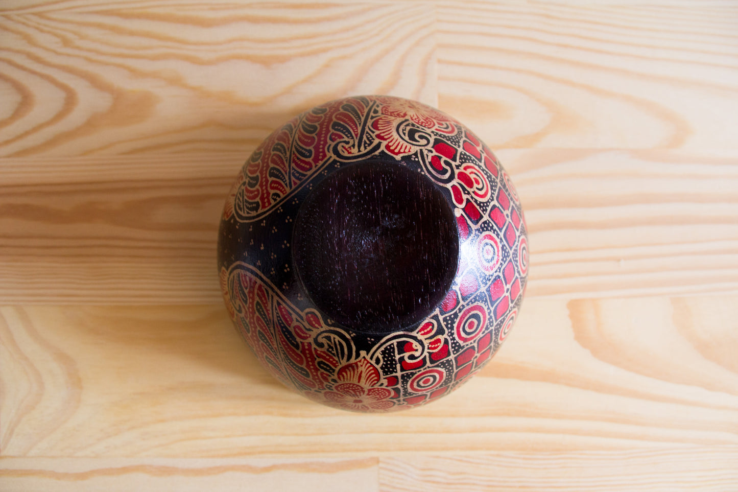 Batik wooden bowl