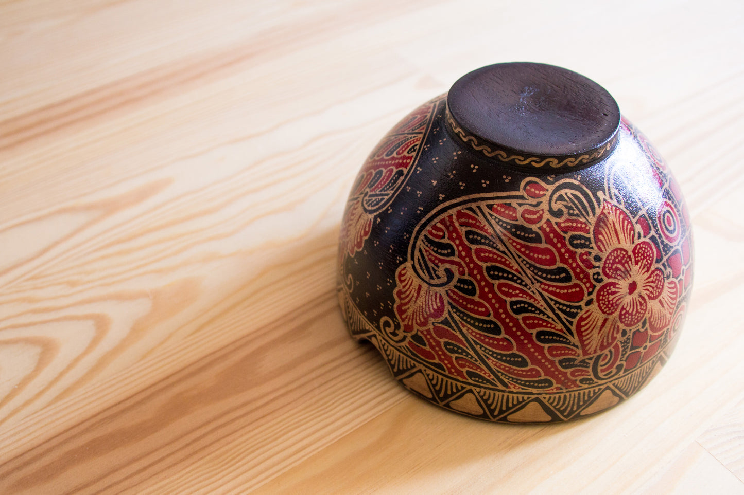 Batik wooden bowl