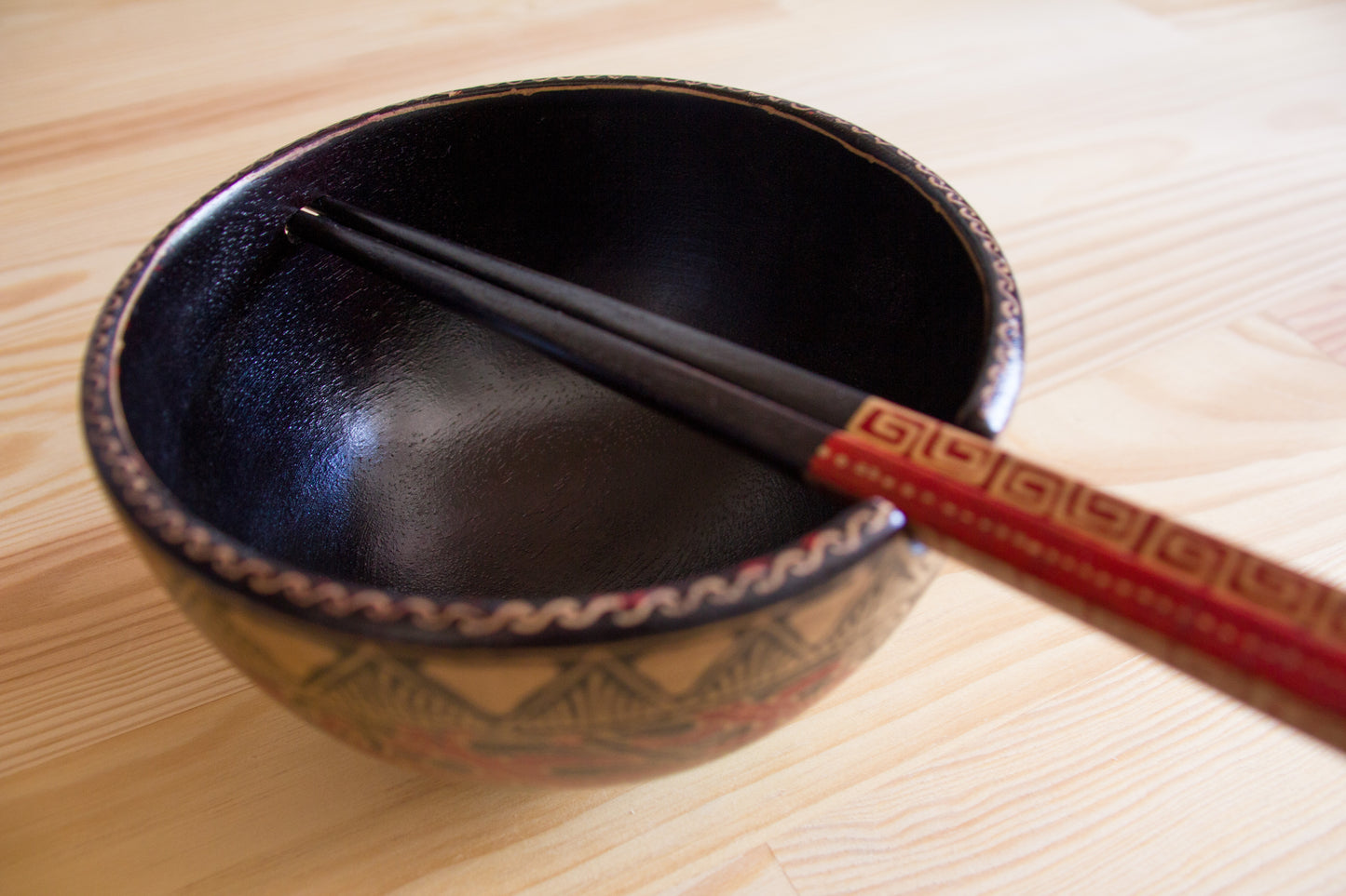 Batik wooden bowl