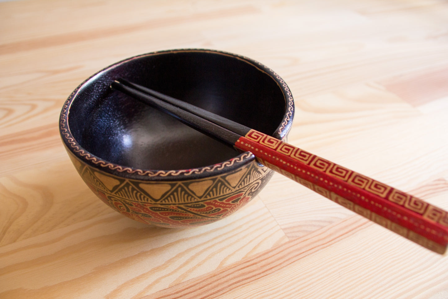 Batik wooden bowl